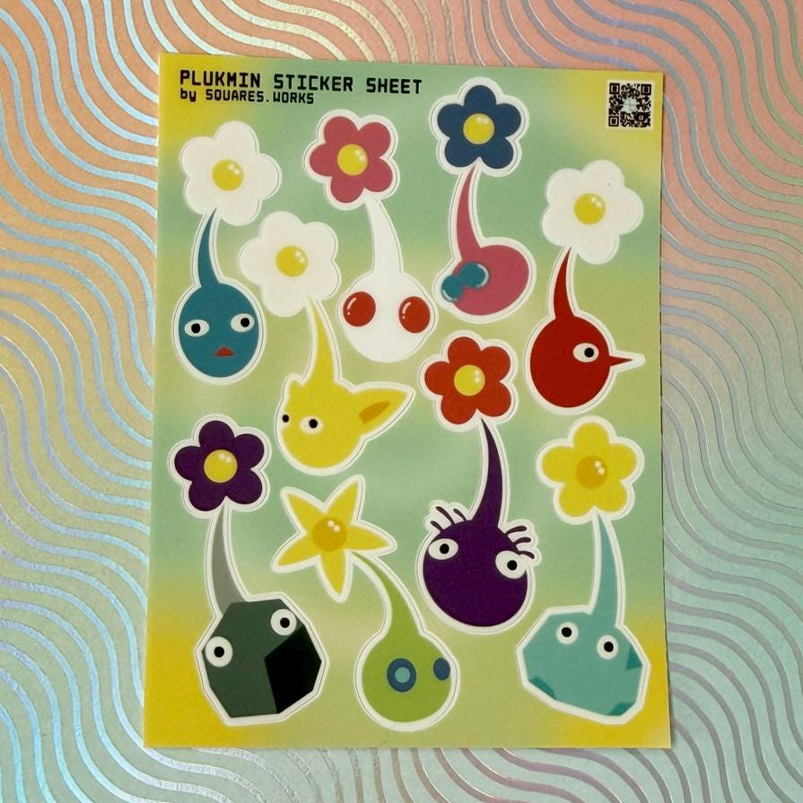 PLUKMIN sticker sheet