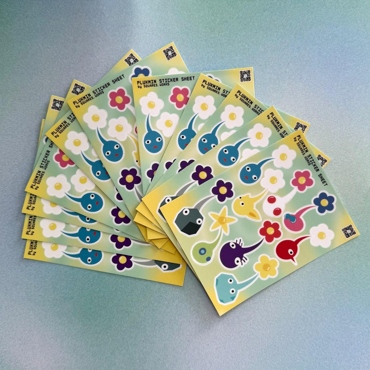 PLUKMIN sticker sheet