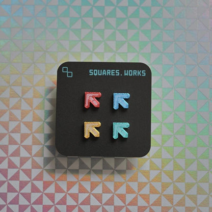 MARVELOUS DANCE ARROW studs - SQUARES.WORKS