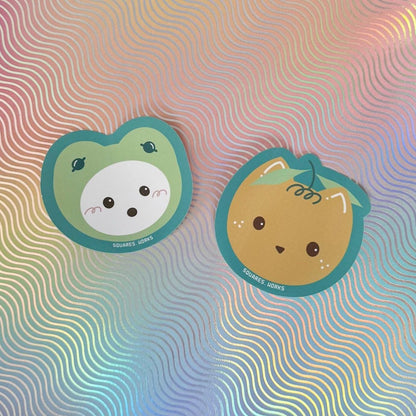 FROG DOG & CITRUS CAT stickers - SQUARES.WORKS