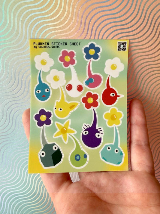 PLUKMIN sticker sheet