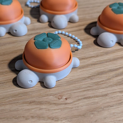 PERSIMMON TURTLE clicker keychain