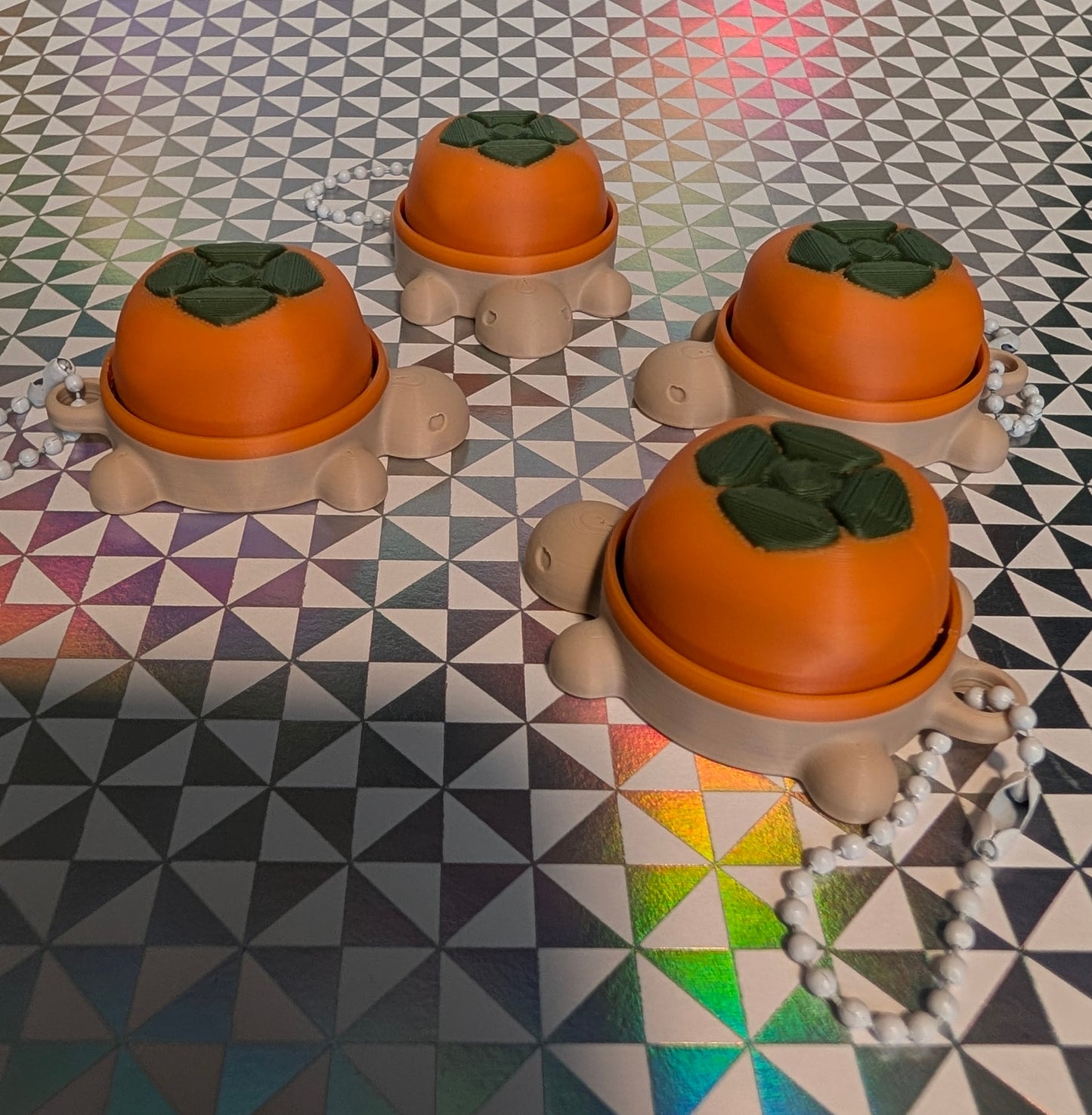 PERSIMMON TURTLE clicker keychain