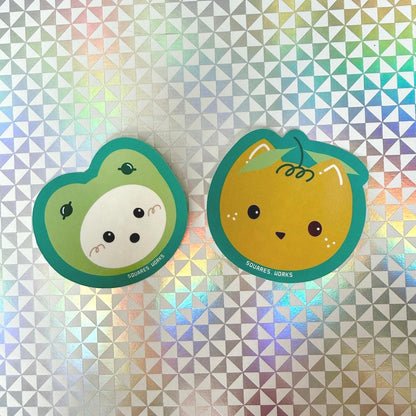 FROG DOG & CITRUS CAT stickers - SQUARES.WORKS