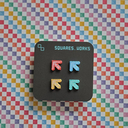 MARVELOUS DANCE ARROW studs - SQUARES.WORKS