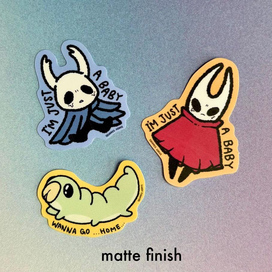 Hollow Knight Silksong 2" stickers