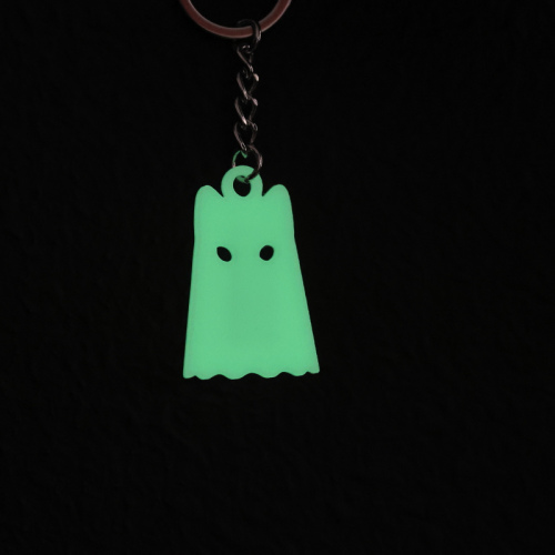 ghost cat keychain
