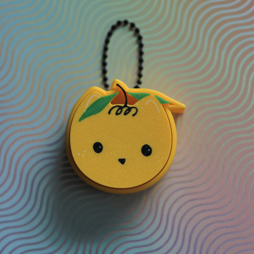 citrus cat clicker keychain