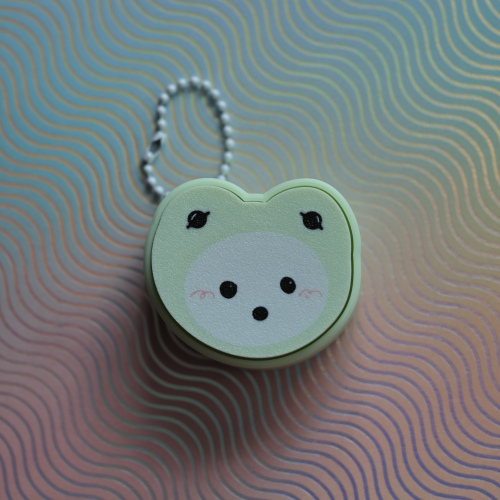 frog dog clicker keychain