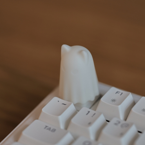 ghost cat keycap
